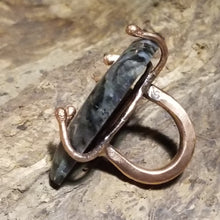Load image into Gallery viewer, Free Form Granite &amp; Copper Metal Ring Size 8
