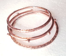 Load image into Gallery viewer, Copper Metal Bangle Set of 3
