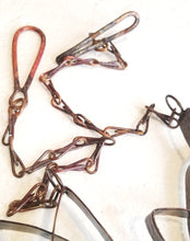 Load image into Gallery viewer, Interlocking Drop Flame Painted Copper Metal Textured Neck Piece