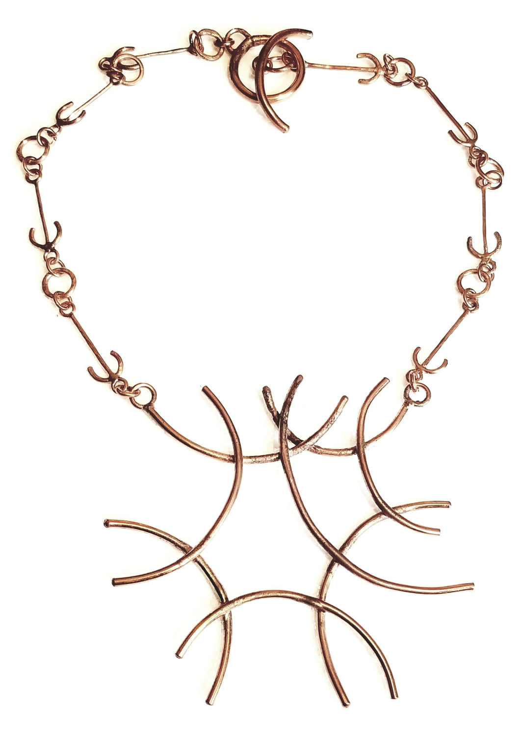 Copper Metal Hand Forged Overlapping Neck Piece