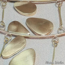 Load image into Gallery viewer, 5 Tier Multi Green Gemstone & Brass Metal Neck Piece