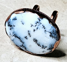 Load image into Gallery viewer, Dendritic Opal Ring Copper Hardware Size 7
