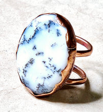 Load image into Gallery viewer, Dendritic Opal Ring Copper Hardware Size 7
