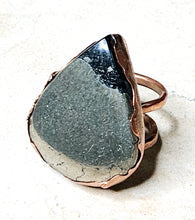 Load image into Gallery viewer, Natural Apache Goldstone Tear Drop Shape Ring Copper Metal Size 8
