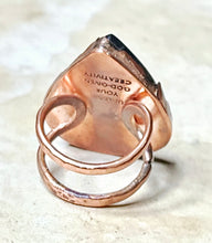 Load image into Gallery viewer, Natural Apache Goldstone Tear Drop Shape Ring Copper Metal Size 8
