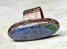 Load image into Gallery viewer, Natural Ruby Kyanite Ring Copper Metal Size 7.5
