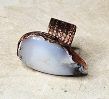 Load image into Gallery viewer, Dendritic Opal Tear Drop Shaped Cabochon Copper Ring
