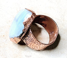 Load image into Gallery viewer, Natural Owyhee Blue Stone Copper Metal Size 10
