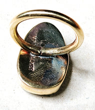 Load image into Gallery viewer, Mookaite Jasper Tear Drop Shaped Ring Brass Metal Size 7
