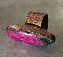 Load image into Gallery viewer, Natural Ruby Kyanite Ring Copper Metal Size 7.5
