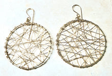 Load image into Gallery viewer, Hand Woven Brass Wire Hoop Earrings
