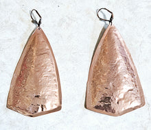 Load image into Gallery viewer, Hand Forged Hammered Textured Copper Earrings
