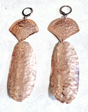 Load image into Gallery viewer, Hand Forged Hammered Textured Copper Earrings
