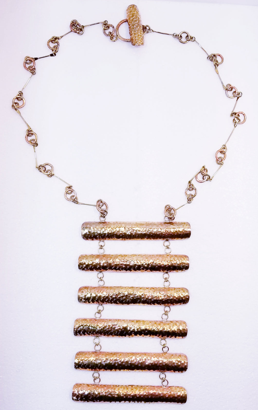 Dimpled Texture Brass Metal Neck Piece