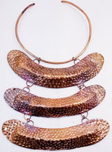 Load image into Gallery viewer, Forged Copper Dimpled Texture Neck Piece
