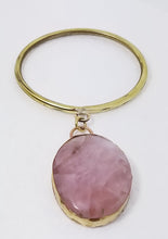 Load image into Gallery viewer, Rose Quartz &amp; Brass Bangle
