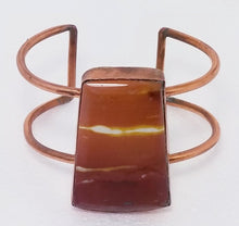 Load image into Gallery viewer, Mookaite &amp; Copper Metal Open Cuff Bracelet
