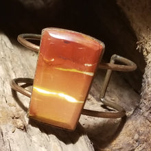 Load image into Gallery viewer, Mookaite &amp; Copper Metal Open Cuff Bracelet
