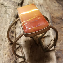 Load image into Gallery viewer, Mookaite &amp; Copper Metal Open Cuff Bracelet
