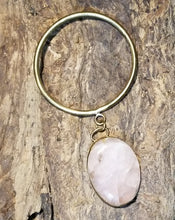 Load image into Gallery viewer, Rose Quartz &amp; Brass Bangle
