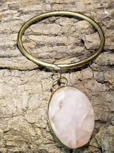 Load image into Gallery viewer, Rose Quartz &amp; Brass Bangle
