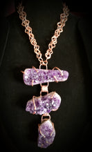 Load image into Gallery viewer, Amethyst Cluster &amp; Copper Metal Neck Piece
