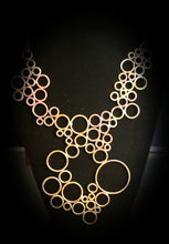 Load image into Gallery viewer, Copper Metal Infinity Flame Painted Patina Neck Piece
