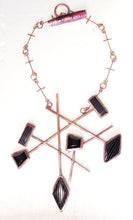 Load image into Gallery viewer, Onyx &amp; Copper Metal Neck Piece
