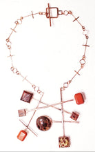 Load image into Gallery viewer, Breciated Jasper &amp; Red Jasper Stones Copper Metal Neck Piece
