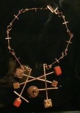 Load image into Gallery viewer, Breciated Jasper &amp; Red Jasper Stones Copper Metal Neck Piece
