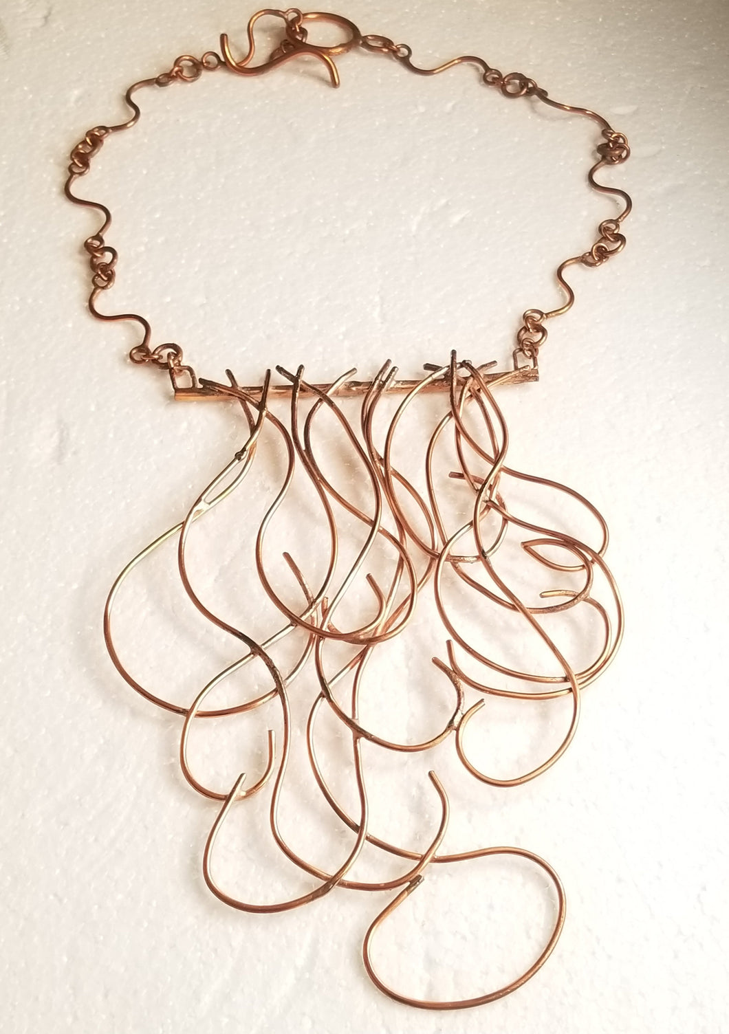 Copper Metal Wave Neck Piece