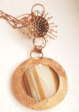 Load image into Gallery viewer, Large Agate Slab &amp; Copper Metal Neck Piece
