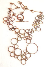 Load image into Gallery viewer, Copper Metal Infinity Flame Painted Patina Neck Piece
