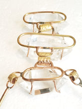 Load image into Gallery viewer, Clear Rock Quartz 3 Tier &amp; Brass Neck Piece
