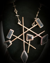 Load image into Gallery viewer, Onyx &amp; Copper Metal Neck Piece
